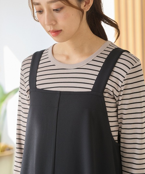 Honeys(ハニーズ)の「Aラインジャンスカ(ジャンパースカート・レディース・ダークブラウン系/ブラック・S/M/LL/L)」の16枚目の写真