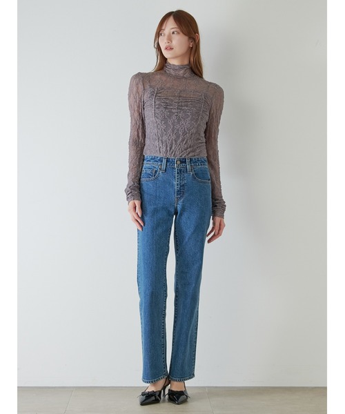 チャコット　レースニット調Tシャツ　　Ｓhauen チャコット レースニット調Tシャツ Shauen 夏のレッスンを