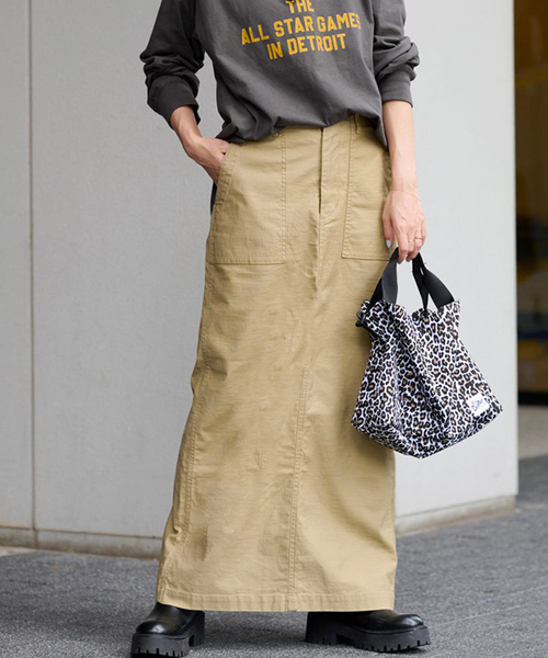 JOURNAL STANDARD relume（ジャーナルスタンダード　レリューム）の「《追加3》ベイカースカート（スカート・レディース・カーキ/ベージュ・36/38）」の2枚目の写真