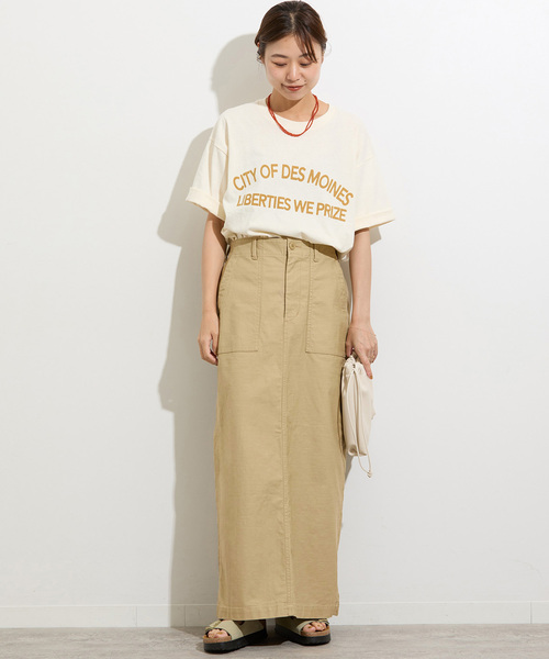 JOURNAL STANDARD relume（ジャーナルスタンダード　レリューム）の「《追加3》ベイカースカート（スカート・レディース・カーキ/ベージュ・36/38）」の3枚目の写真