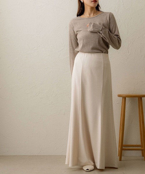 NOAHL（ノアル）の「【NOAHL】ポンチマーメイドスカート（スカート・レディース・ブラウン/ブラック/アイボリー・L/M）」の10枚目の写真