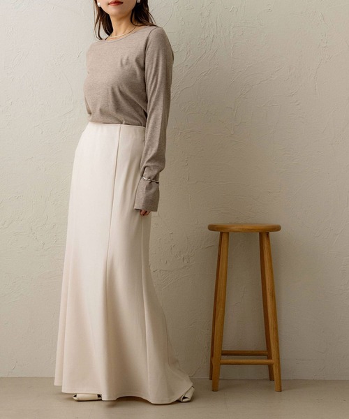 NOAHL（ノアル）の「【NOAHL】ポンチマーメイドスカート（スカート・レディース・ブラウン/ブラック/アイボリー・L/M）」の13枚目の写真