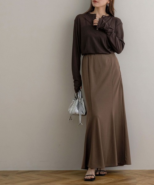 NOAHL（ノアル）の「【NOAHL】ポンチマーメイドスカート（スカート・レディース・ブラウン/ブラック/アイボリー・L/M）」の17枚目の写真