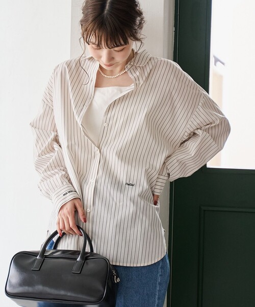 coen（コーエン）の「イージーケア2wayシャツ＿レギュラーカラー（シャツ/ブラウス・レディース・ライトブルー/その他3/その他2/その他1/その他4/オフホワイト・L/M）」の5枚目の写真