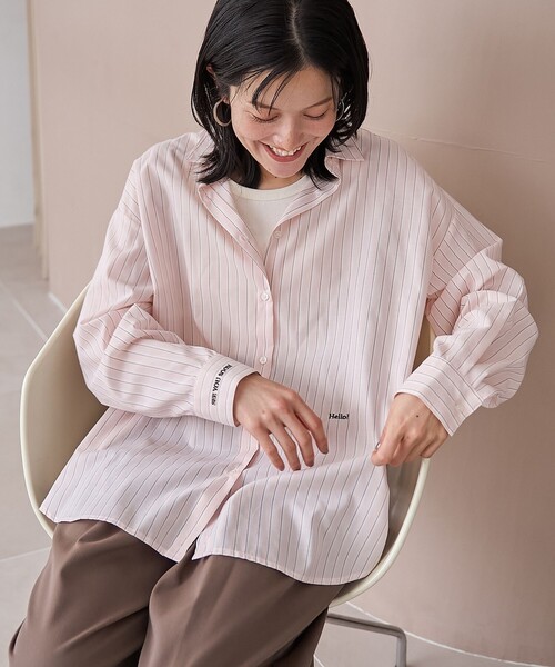 coen（コーエン）の「イージーケア2wayシャツ＿レギュラーカラー（シャツ/ブラウス・レディース・ライトブルー/その他3/その他2/その他1/その他4/オフホワイト・L/M）」の6枚目の写真