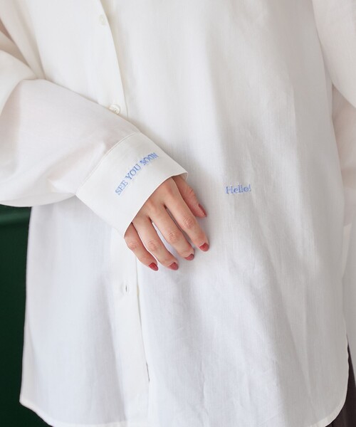 coen（コーエン）の「イージーケア2wayシャツ＿レギュラーカラー（シャツ/ブラウス・レディース・ライトブルー/その他3/その他2/その他1/その他4/オフホワイト・L/M）」の9枚目の写真