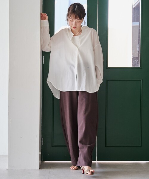 coen（コーエン）の「イージーケア2wayシャツ＿レギュラーカラー（シャツ/ブラウス・レディース・ライトブルー/その他3/その他2/その他1/その他4/オフホワイト・L/M）」の10枚目の写真