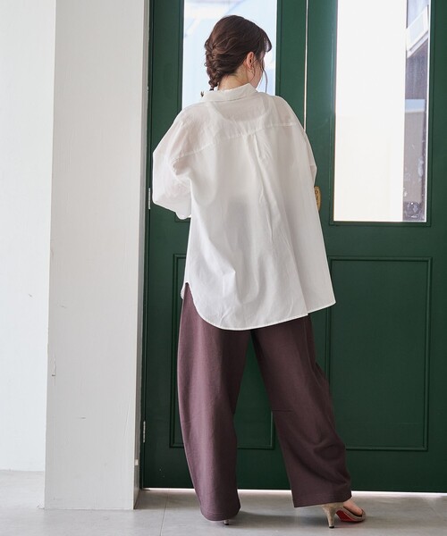 coen（コーエン）の「イージーケア2wayシャツ＿レギュラーカラー（シャツ/ブラウス・レディース・ライトブルー/その他3/その他2/その他1/その他4/オフホワイト・L/M）」の11枚目の写真