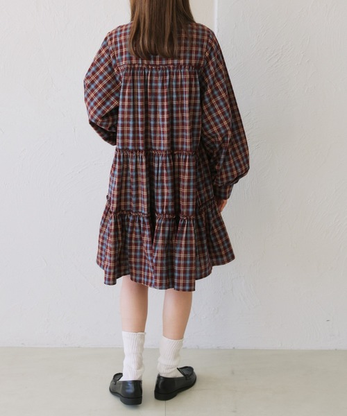 kutir（クティール）の「【新色追加】【紐付き】マルチウェイアソートティアードシャツワンピース/チュニック（シャツワンピース・レディース・ブラック系その他/アイボリー/ブラック/サックスブルー/ネイビー/ブラウン/レッド/グレー/ライトグリーン/ボルドー・FREE）」の20枚目の写真