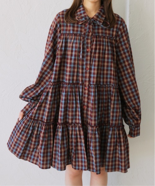 kutir（クティール）の「【新色追加】【紐付き】マルチウェイアソートティアードシャツワンピース/チュニック（シャツワンピース・レディース・ブラック系その他/アイボリー/ブラック/サックスブルー/ネイビー/ブラウン/レッド/グレー/ライトグリーン/ボルドー・FREE）」の14枚目の写真