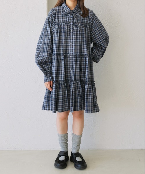 新色追加】【紐付き】マルチウェイアソートティアードシャツワンピース