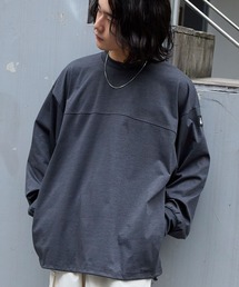 GERRY（ジェリー）の「GERRY/ジェリー 別注 <吸水速乾/UVカット/イージケア> ロゴワッペン ドロスト オーバーサイズ ファンクショナルファブリック長袖Tシャツ（Tシャツ/カットソー）」