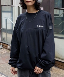 GERRY（ジェリー）の「GERRY/ジェリー 別注 <吸水速乾/UVカット/イージケア> ロゴワッペン ドロスト オーバーサイズ ファンクショナルファブリック長袖Tシャツ（Tシャツ/カットソー）」