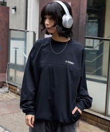 GERRY（ジェリー）の「GERRY/ジェリー 別注 <吸水速乾/UVカット/イージケア> ロゴワッペン ドロスト オーバーサイズ ファンクショナルファブリック長袖Tシャツ（Tシャツ/カットソー）」