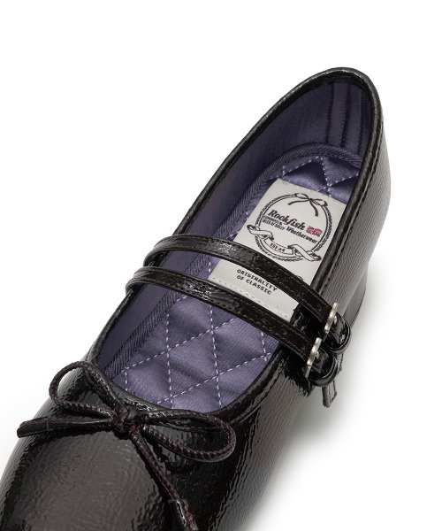 SQUARE TOE TWO STRAP MARYJANE(4CM)（バレエシューズ）｜ROCKFISH