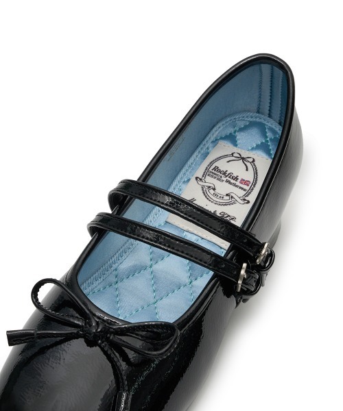 SQUARE TOE TWO STRAP MARYJANE(4CM)（バレエシューズ）｜ROCKFISH