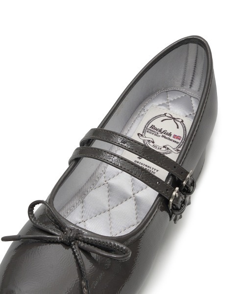 SQUARE TOE TWO STRAP MARYJANE(4CM)（バレエシューズ）｜ROCKFISH