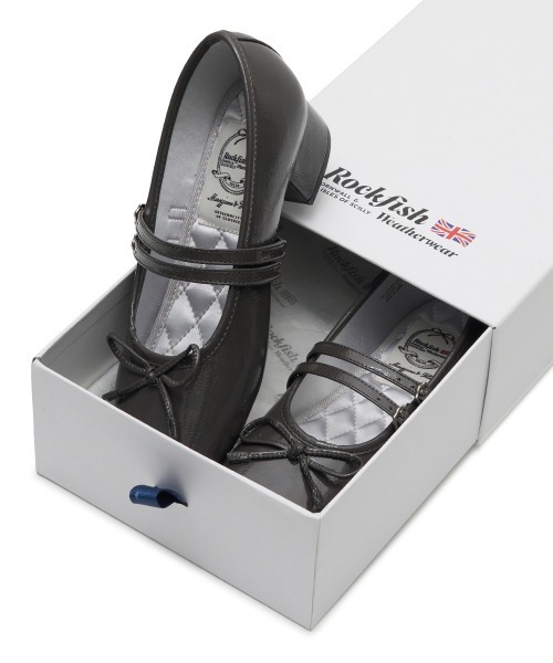 SQUARE TOE TWO STRAP MARYJANE(4CM)（バレエシューズ）｜ROCKFISH