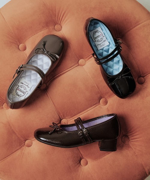 ROCKFISH WEATHERWEAR シューズ　メリージェーン セール】SQUARE TOE TWO STRAP MARYJANE(4CM)（バレエシューズ