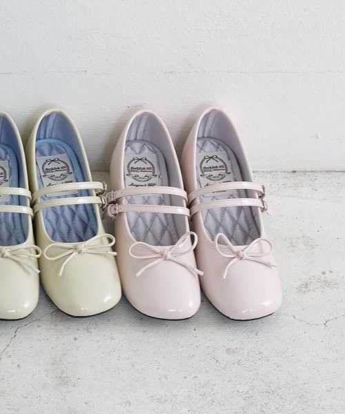 SQUARE TOE TWO STRAP MARYJANE(4CM)（バレエシューズ）｜ROCKFISH