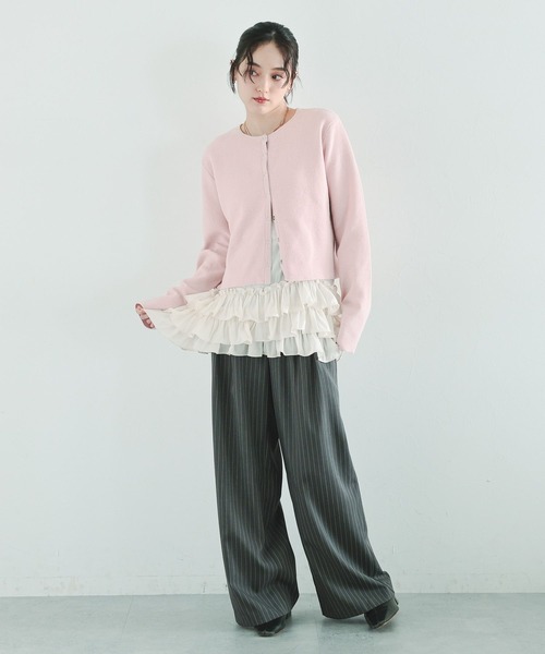 RAGEBLUE(レイジブルー)の「フリルレイヤードキャミソール(キャミソール・レディース・ホワイト/ブラック・FREE)」の3枚目の写真