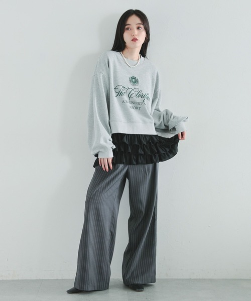 RAGEBLUE(レイジブルー)の「フリルレイヤードキャミソール(キャミソール・レディース・ホワイト/ブラック・FREE)」の8枚目の写真