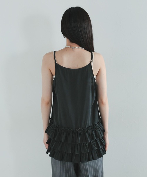 RAGEBLUE(レイジブルー)の「フリルレイヤードキャミソール(キャミソール・レディース・ホワイト/ブラック・FREE)」の11枚目の写真