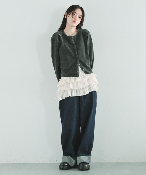 RAGEBLUE(レイジブルー)の「フリルレイヤードキャミソール(キャミソール・レディース・ホワイト/ブラック・FREE)」の18枚目の写真