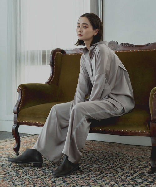 セール】【Bulue.】ライン入りサテンパンツ（その他パンツ