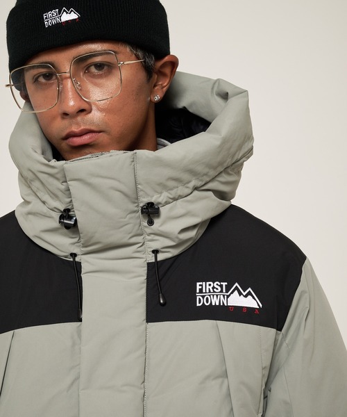 FIRST DOWN（ファーストダウン）の「ラップダウンパーカー ディクロス マウリ（ダウンジャケット/コート・メンズ・チャコール/ベージュ/ネイビー/ホワイト/セージグリーン/ブラック/ライラック・S/M/L/XL）」の5枚目の写真