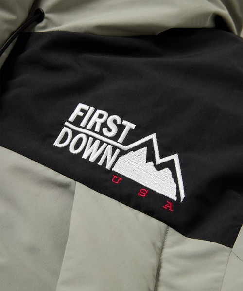 FIRST DOWN（ファーストダウン）の「ラップダウンパーカー ディクロス マウリ（ダウンジャケット/コート・メンズ・チャコール/ベージュ/ネイビー/ホワイト/セージグリーン/ブラック/ライラック・S/M/L/XL）」の10枚目の写真