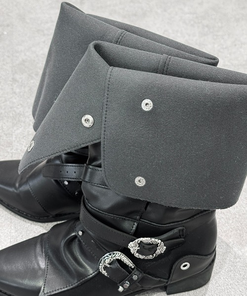 lilful（リルフル）の「【2WAY】Y2K 足首ベルト付き サイドボタンデザイン 折り返し ヒールロングブーツ（ブーツ・レディース・ブラック・M/L）」の21枚目の写真