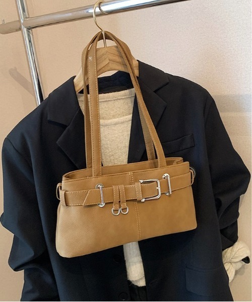 Burner(バーナー)の「【OKUOKU 0909】ベルトデザインショルダーバッグ oku-bag-24-32【GBT】(ショルダーバッグ・レディース・ブラック/ブラウン/ダークブラウン・FREE)」の10枚目の写真