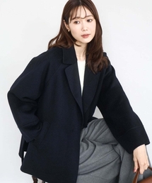 MK MICHEL KLEIN | スムースリバー ミドル丈コート(ノーカラーコート)