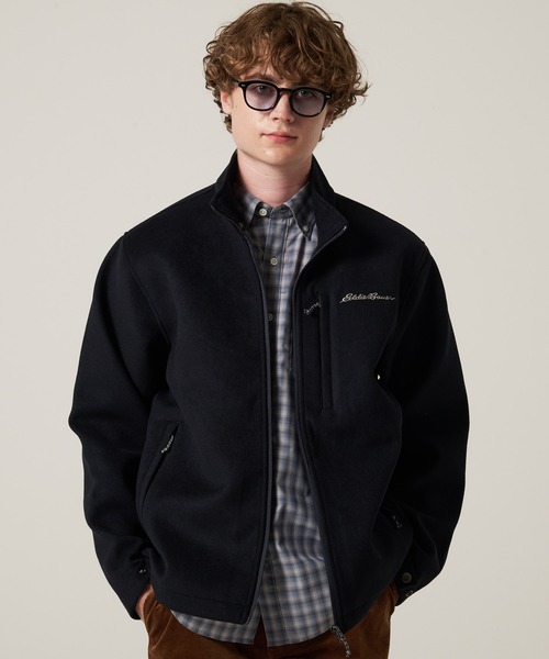 Eddie Bauer（エディーバウアー）の「ボンディング ウール ジップスタンド（ブルゾン・メンズ・チャコールグレー/ダークネイビー・XXL/XL/L/M/S）」の2枚目の写真