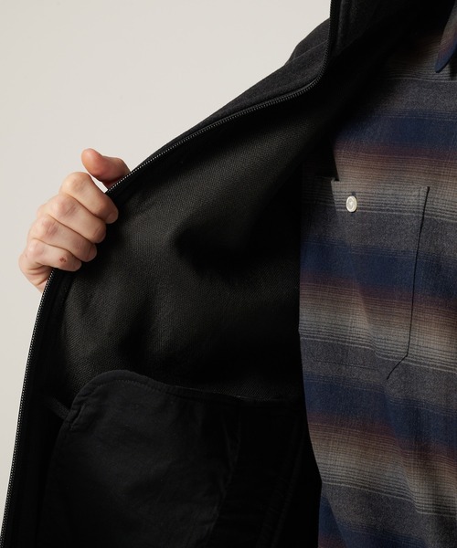 Eddie Bauer（エディーバウアー）の「ボンディング ウール ジップスタンド（ブルゾン・メンズ・チャコールグレー/ダークネイビー・XXL/XL/L/M/S）」の8枚目の写真