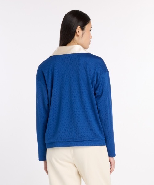 NEW BALANCE(ニューバランス)の「New Balance Mesh Jersey Long Sleeve(ニューバランス メッシュ ジャージー ロングスリーブ)(Tシャツ/カットソー・レディース・ベージュ系/ネイビー系・SMALL/MEDIUM/LARGE)」の9枚目の写真