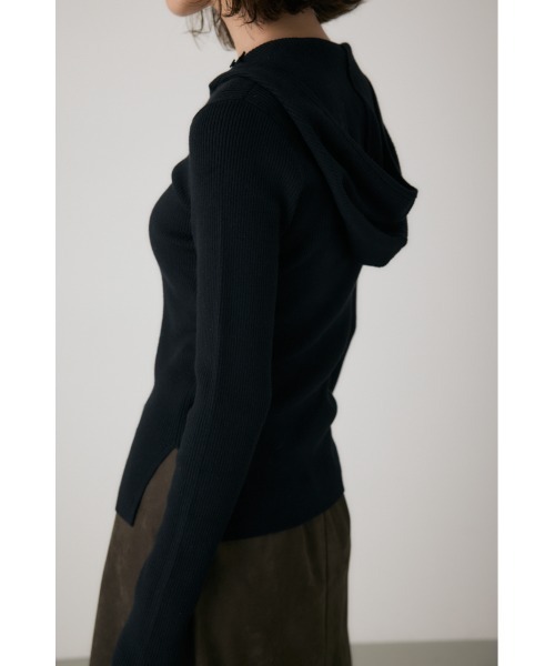crie conforto(クリーコンフォルト)の「バラクラバニット 秋服 / 冬服 / 長袖 / フード有り(ニット/セーター・レディース・グレー/ライトイエロー/オフホワイト/ブラック・FREE)」の5枚目の写真