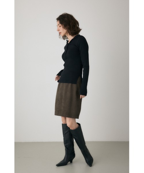 crie conforto(クリーコンフォルト)の「バラクラバニット 秋服 / 冬服 / 長袖 / フード有り(ニット/セーター・レディース・グレー/ライトイエロー/オフホワイト/ブラック・FREE)」の7枚目の写真