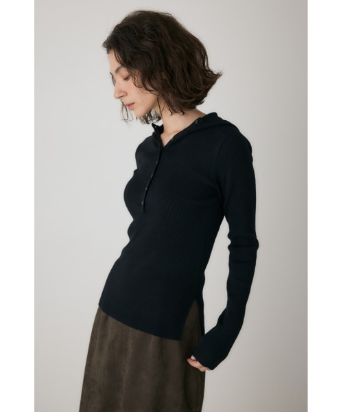 crie conforto(クリーコンフォルト)の「バラクラバニット 秋服 / 冬服 / 長袖 / フード有り(ニット/セーター・レディース・グレー/ライトイエロー/オフホワイト/ブラック・FREE)」の9枚目の写真