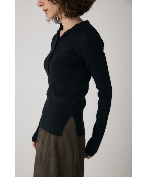 crie conforto(クリーコンフォルト)の「バラクラバニット 秋服 / 冬服 / 長袖 / フード有り(ニット/セーター・レディース・グレー/ライトイエロー/オフホワイト/ブラック・FREE)」の10枚目の写真