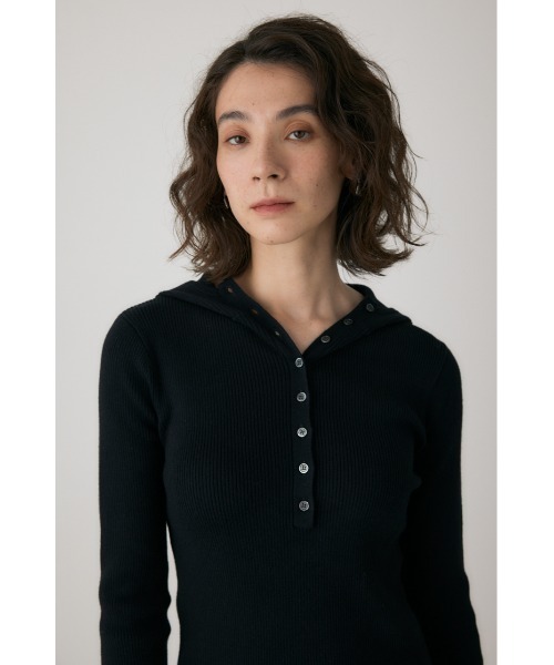 crie conforto(クリーコンフォルト)の「バラクラバニット 秋服 / 冬服 / 長袖 / フード有り(ニット/セーター・レディース・グレー/ライトイエロー/オフホワイト/ブラック・FREE)」の11枚目の写真