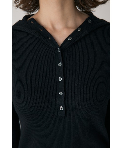 crie conforto(クリーコンフォルト)の「バラクラバニット 秋服 / 冬服 / 長袖 / フード有り(ニット/セーター・レディース・グレー/ライトイエロー/オフホワイト/ブラック・FREE)」の15枚目の写真