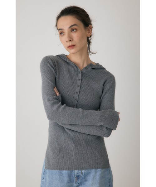 crie conforto(クリーコンフォルト)の「バラクラバニット 秋服 / 冬服 / 長袖 / フード有り(ニット/セーター・レディース・グレー/ライトイエロー/オフホワイト/ブラック・FREE)」の20枚目の写真