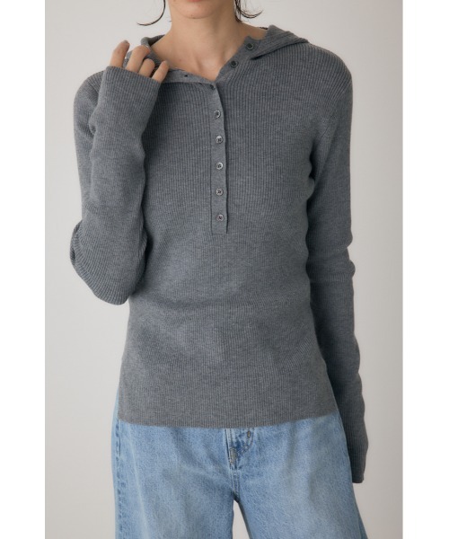crie conforto(クリーコンフォルト)の「バラクラバニット 秋服 / 冬服 / 長袖 / フード有り(ニット/セーター・レディース・グレー/ライトイエロー/オフホワイト/ブラック・FREE)」の21枚目の写真