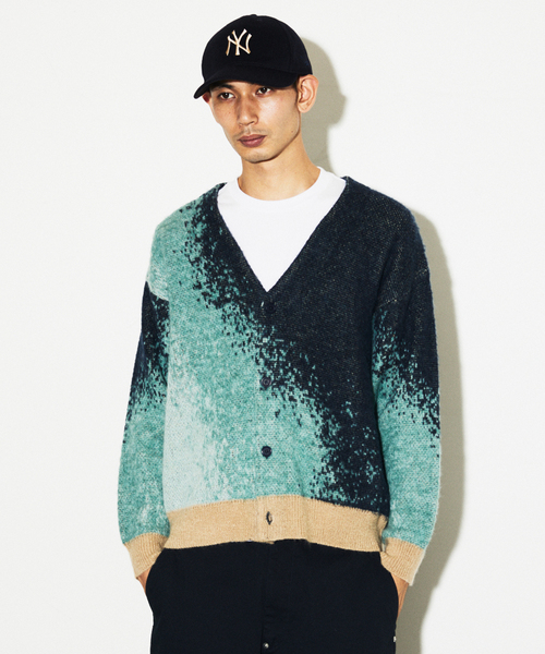 JOURNAL STANDARD（ジャーナルスタンダード）の「モヘア ミックス グラデーション カーディガン（カーディガン/ボレロ・メンズ・ベージュ/ブラック/カーキ/ネイビー・LARGE/MEDIUM）」の18枚目の写真