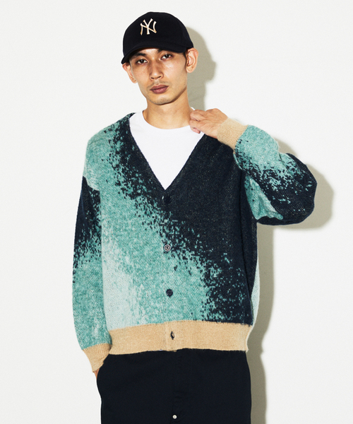 JOURNAL STANDARD（ジャーナルスタンダード）の「モヘア ミックス グラデーション カーディガン（カーディガン/ボレロ・メンズ・ベージュ/ブラック/カーキ/ネイビー・LARGE/MEDIUM）」の19枚目の写真