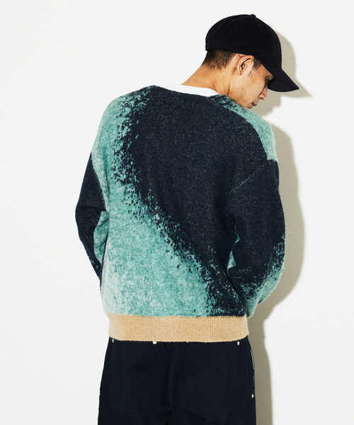 JOURNAL STANDARD（ジャーナルスタンダード）の「モヘア ミックス グラデーション カーディガン（カーディガン/ボレロ・メンズ・ベージュ/ブラック/カーキ/ネイビー・LARGE/MEDIUM）」の21枚目の写真