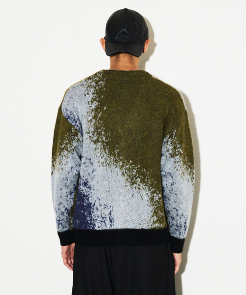 JOURNAL STANDARD（ジャーナルスタンダード）の「モヘア ミックス グラデーション カーディガン（カーディガン/ボレロ・メンズ・ベージュ/ブラック/カーキ/ネイビー・LARGE/MEDIUM）」の7枚目の写真