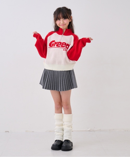 by LOVEiT（バイラビット）の「ティアードプリーツスカート（スカート・キッズ・グリーン/ブラウン/ネイビー/グレー系・150cm/140cm/130cm/160cm/120cm）」の10枚目の写真